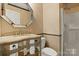 Bathroom featuring a vanity with mirror and a shower with glass door at 273 Leeward Point Loop # 14, Taylorsville, NC 28681