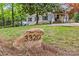 Charming single-story home featuring a stone address marker and a beautifully landscaped front yard at 3320 Eastwood Dr, Charlotte, NC 28205