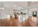 Spacious kitchen with island, granite countertops, stainless appliances, and open floor plan at 444 Snapdragon Dr, Clover, SC 29710