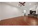 Open-concept living room with tile floors and stairs to second floor at 444 Snapdragon Dr, Clover, SC 29710