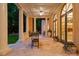 Picturesque terrace featuring classic columns, stone floors, and a tranquil outdoor dining setup at 5030 Hardison Rd, Charlotte, NC 28226