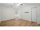Bedroom with ceiling fan, window view, mounted TV bracket, and closet for easy storage at 519 Jacobs Rdg, Fort Mill, SC 29715