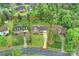 Aerial view of the property, highlighting its location and spacious lot within a residential area at 616 Trailing Rock Dr, Charlotte, NC 28214