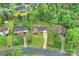 Aerial view of the property, showcasing the lush landscaping and neighborhood setting at 616 Trailing Rock Dr, Charlotte, NC 28214