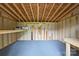 Spacious shed interior with shelving, ample space for storage or workshop setup at 616 Trailing Rock Dr, Charlotte, NC 28214