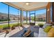 Enjoy the outdoors in this screened porch with neighborhood views and comfortable lounge space at 8473 Bing Cherry Dr, Denver, NC 28037