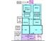 Floor plan featuring three bedrooms, living room, kitchen, dining room, front porch, patio, carport and shed at 119 Wiley Ave, Salisbury, NC 28144