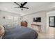 Comfortable bedroom featuring wood floor, neutral tones, and natural light at 1628 Starbrook Dr, Charlotte, NC 28210