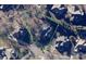 Aerial view of a luxury home with a circular driveway on a wooded lot surrounded by mature trees at 18730 Floyd Ct, Davidson, NC 28036