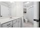 Bathroom featuring a vanity, a toilet, and a shower with a white curtain at 18730 Floyd Ct, Davidson, NC 28036