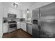 Well-equipped kitchen with stainless steel appliances, granite countertops, and a stylish backsplash at 2100 Shadyview Dr, Charlotte, NC 28210