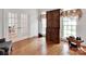 Sitting room featuring hardwood floors and view to the exterior at 7716 Seton House Ln, Charlotte, NC 28277
