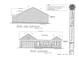Architectural plans showing right-side and front elevation views of a single-Gathering home at 85 Cornerstone Dr, Taylorsville, NC 28681
