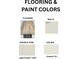 Flooring and paint color samples showcasing interior design elements at 85 Cornerstone Dr, Taylorsville, NC 28681