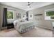 Comfortable bedroom with soft lighting, a plush bed, and elegant decor, creating a soothing retreat at 9305 Valley Rd, Charlotte, NC 28270