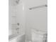 White bathroom featuring a tub, shower and toilet at 1354 Briar Creek Rd, Charlotte, NC 28205