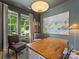 Cozy home office with a modern desk, and large windows that provide natural light at 1614 Brook Rd, Charlotte, NC 28205