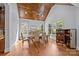 Dining room with a wooden ceiling and lots of natural light at 21305 Sandy Cove Rd, Cornelius, NC 28031