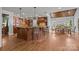 Spacious kitchen featuring custom wood cabinets, granite countertops, and stainless steel appliances at 21305 Sandy Cove Rd, Cornelius, NC 28031