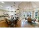 Bright kitchen with a central island, stainless steel appliances, and a breakfast nook at 3400 Baucom Manor Rd, Monroe, NC 28110