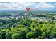 Aerial view showcasing neighborhood proximity to the Light Rail at 552 Blue Rock Dr, Charlotte, NC 28213