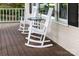 Relaxing porch featuring rocking chairs and a small table, perfect for enjoying the outdoors at 552 Blue Rock Dr, Charlotte, NC 28213