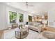 Comfortable living room featuring hardwood floors, neutral-toned furniture, and a bright atmosphere with an open floor plan at 554 W Cama St, Charlotte, NC 28217