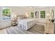 Inviting bedroom with natural light, ceiling fan, cozy decor, and a view of the outdoors at 611 Heathermoor Ct, Charlotte, NC 28209