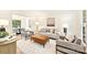 Bright living room featuring stylish furniture and decor, seamlessly connected to the dining area at 611 Heathermoor Ct, Charlotte, NC 28209