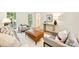 Comfortable living room with stylish seating, a plush ottoman, and ample natural light at 611 Heathermoor Ct, Charlotte, NC 28209