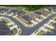 Aerial view of newly constructed homes situated on meticulously landscaped lots at 12705 Twilight Dr, Mint Hill, NC 28227