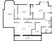 Floor plan of a basement featuring bedrooms, utility, kitchen, bathroom, and storage areas at 181 Edgewater Rd, Hickory, NC 28601