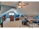 Large bonus room/flex space with pitched ceiling, creative decor, and carpet at 181 Edgewater Rd, Hickory, NC 28601