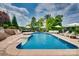 Refreshing pool with an adjacent spa and comfortable lounge seating at 181 Edgewater Rd, Hickory, NC 28601