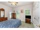 Cozy bedroom with wood furniture, carpet and a view from the windows, offering a comfortable and inviting atmosphere at 182 Meek Rd, Gastonia, NC 28056