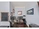 Bright home office with dual monitors, dark wood floors, and natural light at 1948 Winpole Ln, Charlotte, NC 28273