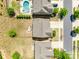 Overhead view of houses, backyards, and swimming pool in a suburban neighborhood at 3005 Oakmere Rd, Waxhaw, NC 28173