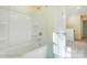 Well-lit bathroom featuring a shower and tub combo with crisp white fixtures at 3242 Bozeman Ct # 8, Stanley, NC 28164