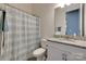 Bathroom featuring granite vanity with white cabinets, toilet, and shower/tub combination with tile surround at 4211 Maggie Springs Way, Clover, SC 29710