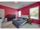Bedroom with two windows, a queen bed, and a dresser at 4211 Maggie Springs Way, Clover, SC 29710