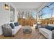 Relaxing covered outdoor deck featuring a seating area with stylish furniture, offering comfort and style for entertaining at 8136 Energy Ln, Catawba, NC 28609