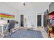Comfortable home office featuring a ceiling fan and modern decor at 208 Wendover Heights Cir, Charlotte, NC 28211