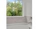Close up of bathtub with nature view through a window at 2535 Andes Dr, Statesville, NC 28625