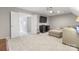 Spacious basement featuring carpet and plenty of room for activities at 3398 Millstone Creek Rd, Lancaster, SC 29720