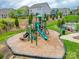 Community playground featuring a slide and climbing structure in a well-maintained and landscaped neighborhood setting at 4027 Gozzi Dr, Iron Station, NC 28080