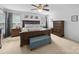Inviting main bedroom featuring a ceiling fan, ample natural light, and neutral decor at 1151 Gower St, Fort Mill, SC 29708