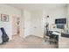 Bright office with work space featuring a large double door closet for storage at 13624 Jacks Ln, Pineville, NC 28134