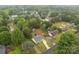 A tranquil neighborhood with lush greenery surrounds this property, offering a serene and private setting from above at 1401 Thompson Ave, Charlotte, NC 28216