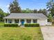 Charming single-story home featuring a cozy front porch with blue shutters and a well-maintained lawn at 1401 Thompson Ave, Charlotte, NC 28216