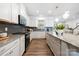 Modern kitchen featuring white cabinets, granite countertops, and stainless steel appliances at 145 Marron Dr, Indian Trail, NC 28079